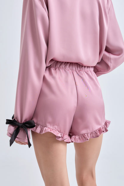 Lilac Ballerina Satin Pyjamas Set